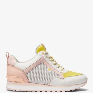 EUC Size 7 Michael Kors Maddy Color-Block Mixed-Media Trainer